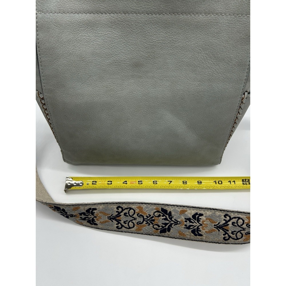 Jen & Co Penny Vegan Leather Bucket Bag Crossbody Guitar Strap - Picture 13 of 15